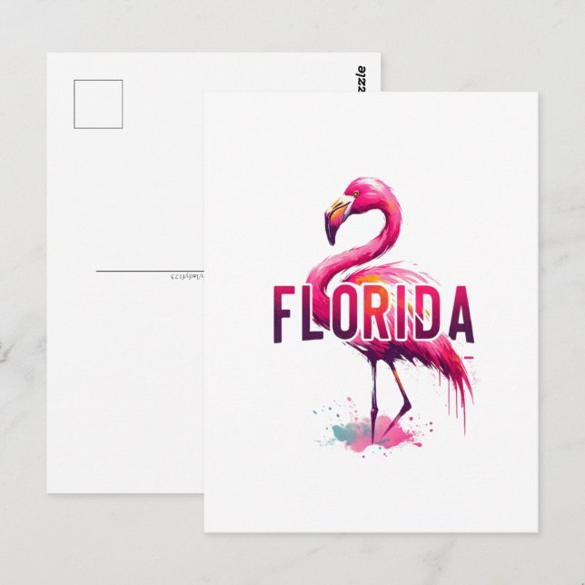 Florida, Flamingo, Postcrossing Postcard (Front/Back)