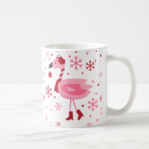 Florida Flamingo Tropical Beach Christmas Holiday Coffee Mug
