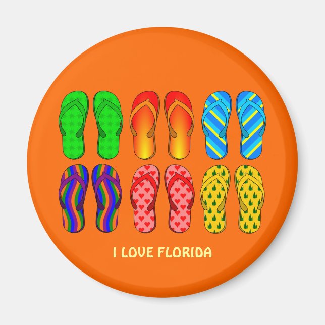 Florida: Flip Flops Magnet (Front)