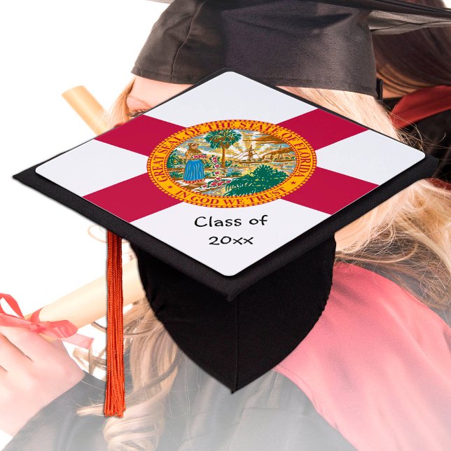 Florida & Florida Flag - Students /University Graduation Cap Topper (Creator Uploaded)