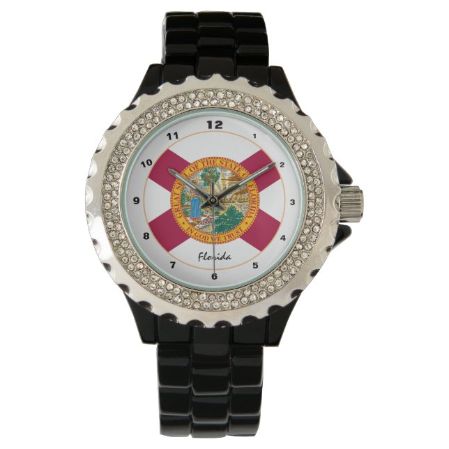 Florida & Florida Flag trendy fashion /design USA  Watch (Front)