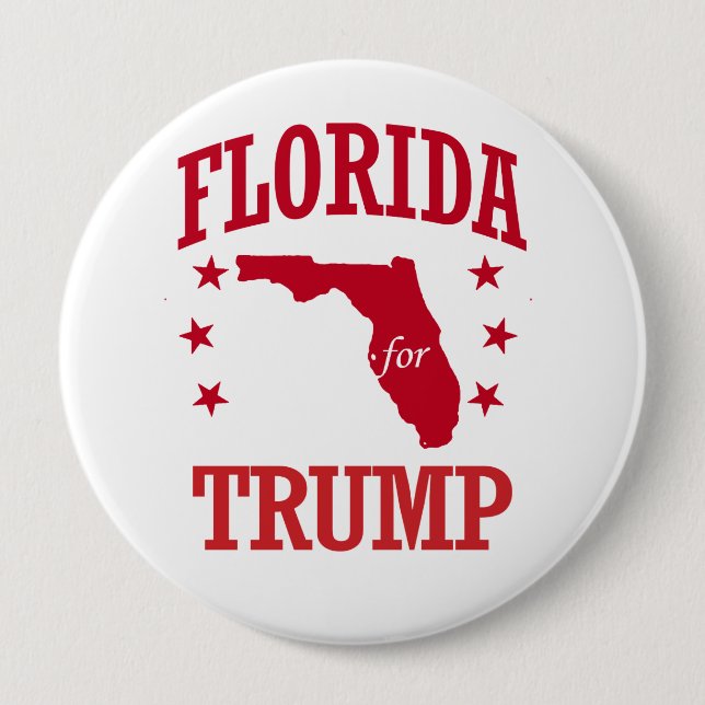 FLORIDA FOR DONALD TRUMP PINBACK BUTTON (Front)