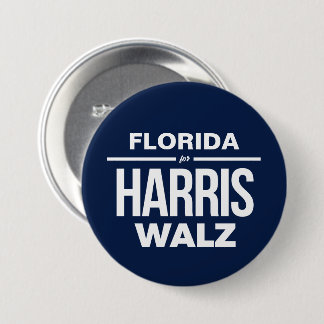 Florida for Harris Walz Button