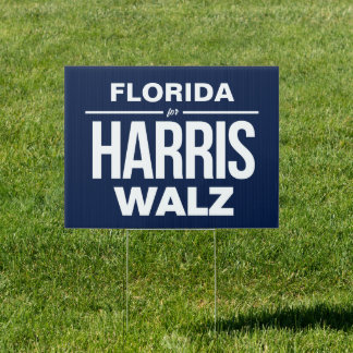 Florida for Harris Walz Sign