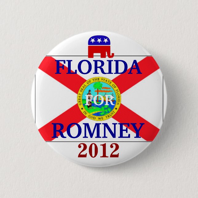 Florida for Romney 2012 Button (Front)