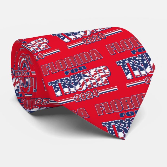 Florida for Trump Neck Tie (Rolled)
