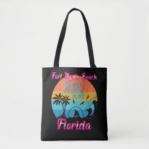Florida Fort Myers Beach Vacation Trip 2024 Family Tote Bag