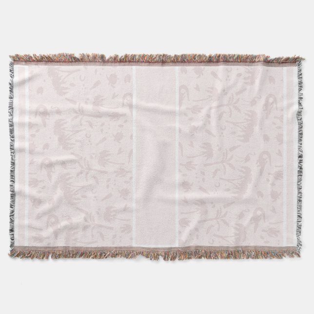 Florida Fun Light Pink Throw Rug Throw Blanket (Front)