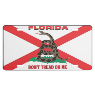 Florida Gadsden Flag Aluminum License Plate License Plate