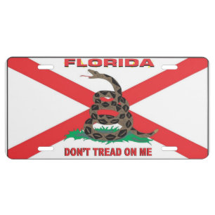 Florida Gadsden Flag  Aluminum License Plate Plate