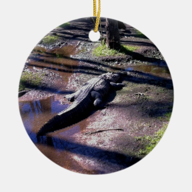 Florida Gator Ceramic Ornament (Front)