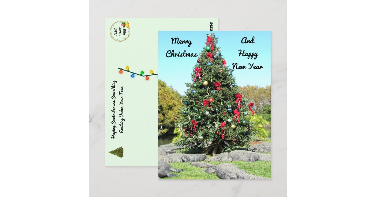 Florida Gator Christmas Tree Postcard Zazzle