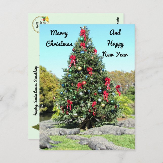 Florida Gator Christmas Tree Postcard (Front/Back)
