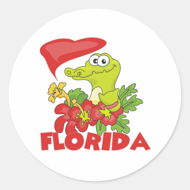 Florida Gator Classic Round Sticker (Front)