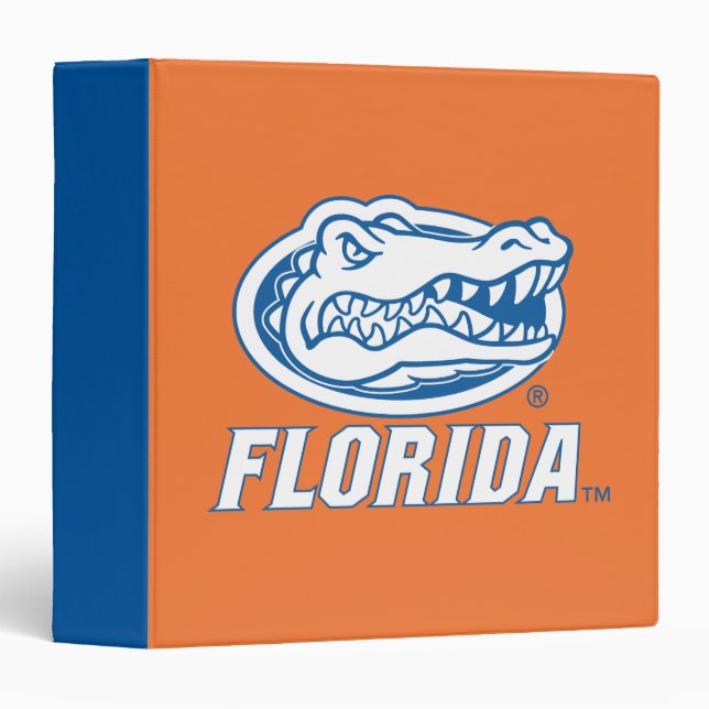 Florida Gator Head Blue & White Binder (Front/Spine)