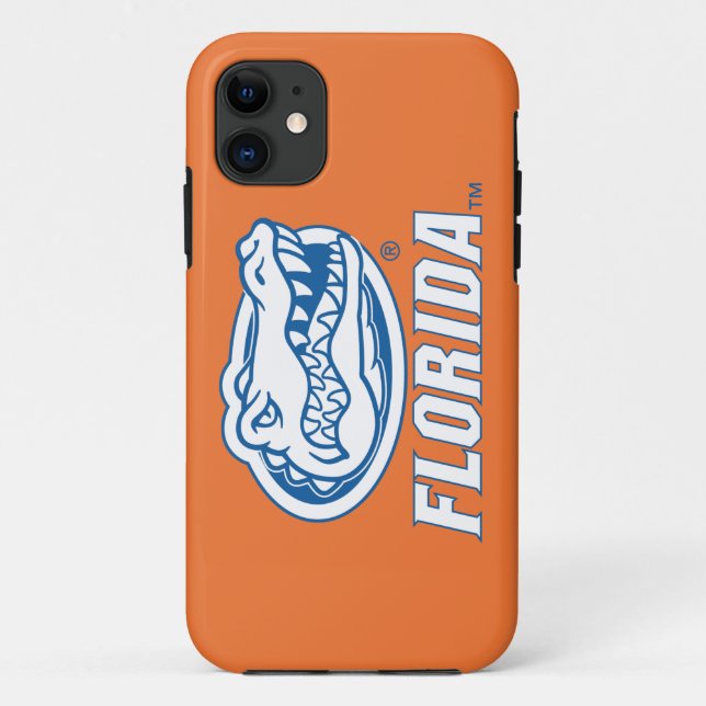 Florida Gator Head Blue & White Case-Mate iPhone Case (Back)