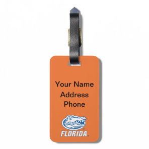 Florida Gator Head Blue & White Luggage Tag