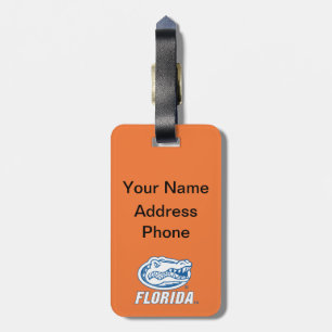 Florida Gator Head Blue & White Luggage Tag