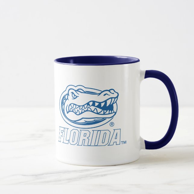 Florida Gator Head Blue & White Mug (Right)