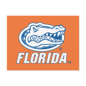Florida Gator Head Blue & White Postcard