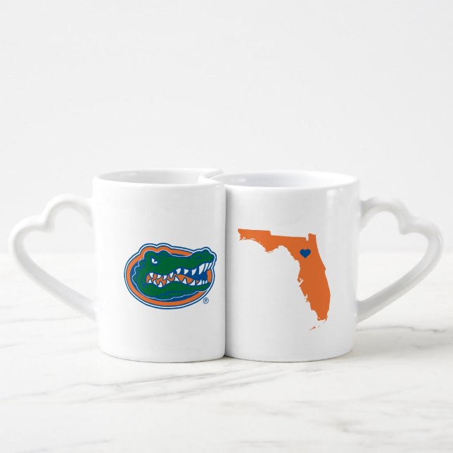Florida Gator Head Coffee Mug Set (Back Nesting)