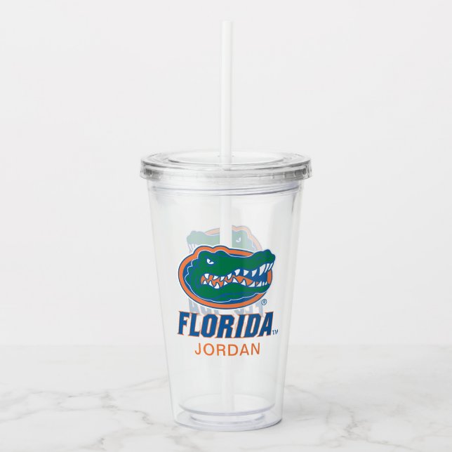 Florida Gator Head Full-Color Acrylic Tumbler (Front)