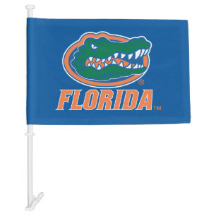 Florida Gator Head Full-Color Car Flag