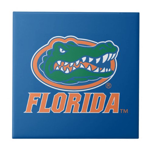 Florida Gator Head Full_Color Ceramic Tile