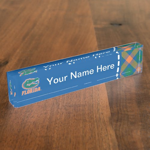 Florida Gator Head Full_Color Desk Name Plate