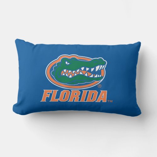 Florida Gator Head Full_Color Lumbar Pillow