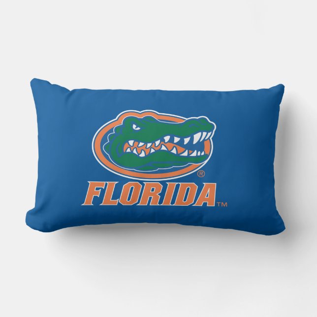 Florida Gator Head Full-Color Lumbar Pillow (Front)