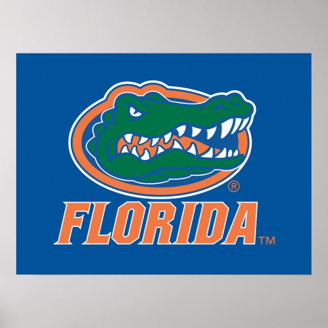 Florida Gator Head Full-Color Poster (Front)
