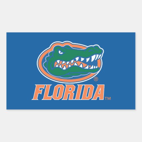 Florida Gator Head Full_Color Rectangular Sticker