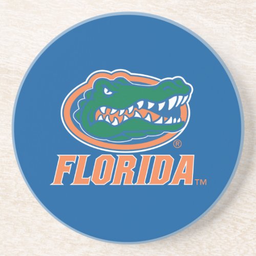 Florida Gator Head Full_Color Sandstone Coaster