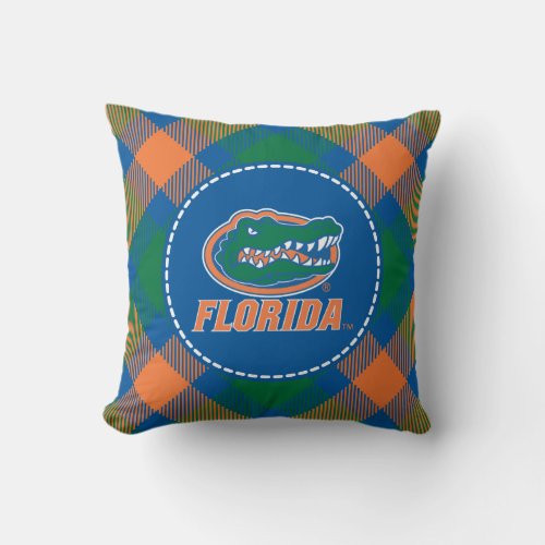 Florida Gator Head Full_Color Throw Pillow