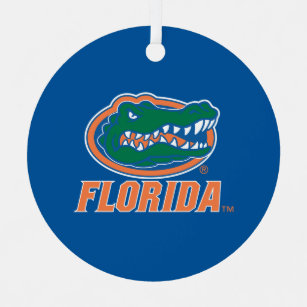 Florida Gator Head Metal Ornament