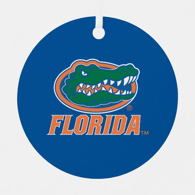Florida Gator Head Metal Ornament (Front)