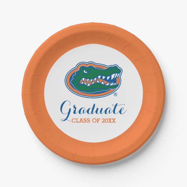 Florida Gator Head Paper Plates (Front)