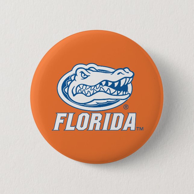 Florida Gator Head Pinback Button (Front)