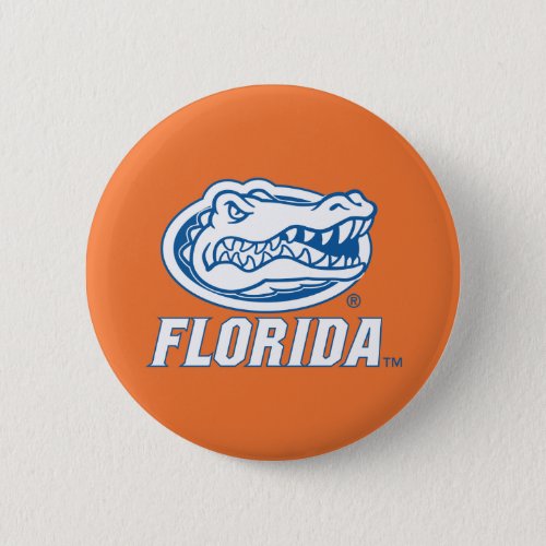 Florida Gator Head Pinback Button