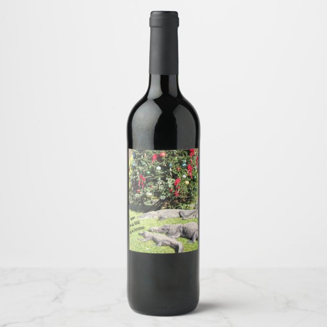 Florida Gators Christmas Wine Label (Front)