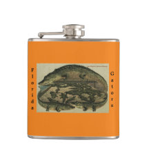 Florida Gators Flask. Vinyl wrapped