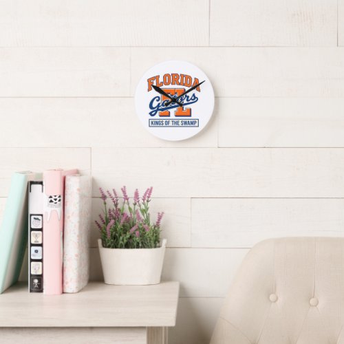 Florida Gators Kings of the Swamp Vintage College Round Clock