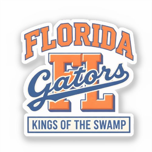 Florida Gators Kings of the Swamp Vintage College  Sticker