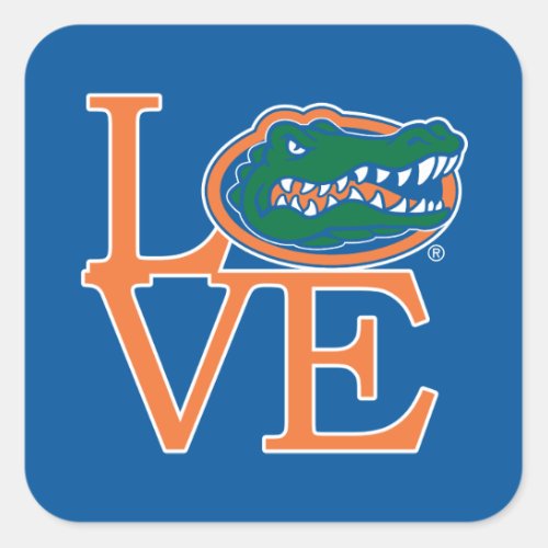 Florida Gators Love Square Sticker