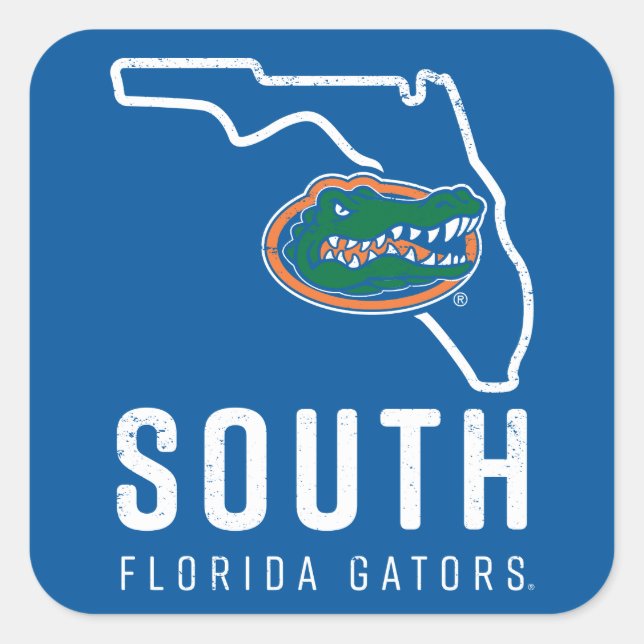 Florida Gators | South State Logo Square Sticker (Front)
