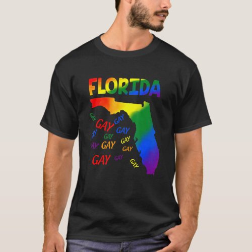 Florida Gay Say Gay Say Love Stay Proud Lgbtq Gay  T_Shirt