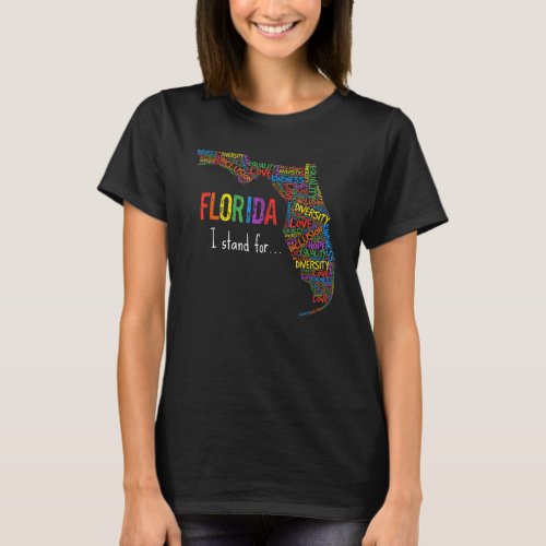 Florida Gay Say Gay Say Trans I Stand Lgbtq Gay Ri T_Shirt