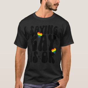 Florida Gay Saying Gay Is Ok Stay Proud Lgbtq Gay T-Shirt