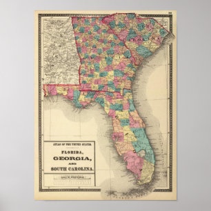Florida, Georgia, and South Carolina 2 Poster